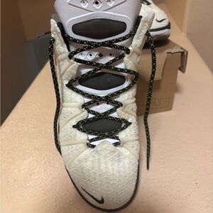 Nike Men’s Cream and Black LeBron XVIII Athletic Shoes